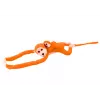 LEAN TOYS Peluche cane con mascotte neonato, arancione con suono 70 cm