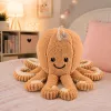 LEAN TOYS polpo di peluche con ventosa beige 16 cm