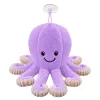 LEAN TOYS peluche polpo con ventosa, viola, 16 cm