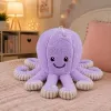 LEAN TOYS peluche polpo con ventosa, viola, 16 cm
