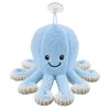 LEAN TOYS Polpo di peluche con ventosa, blu, 16 cm