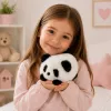 LEAN TOYS Panda di peluche nero e bianco 16 cm