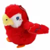 LEAN TOYS Portachiavi pappagallo in peluche rosso 9 cm