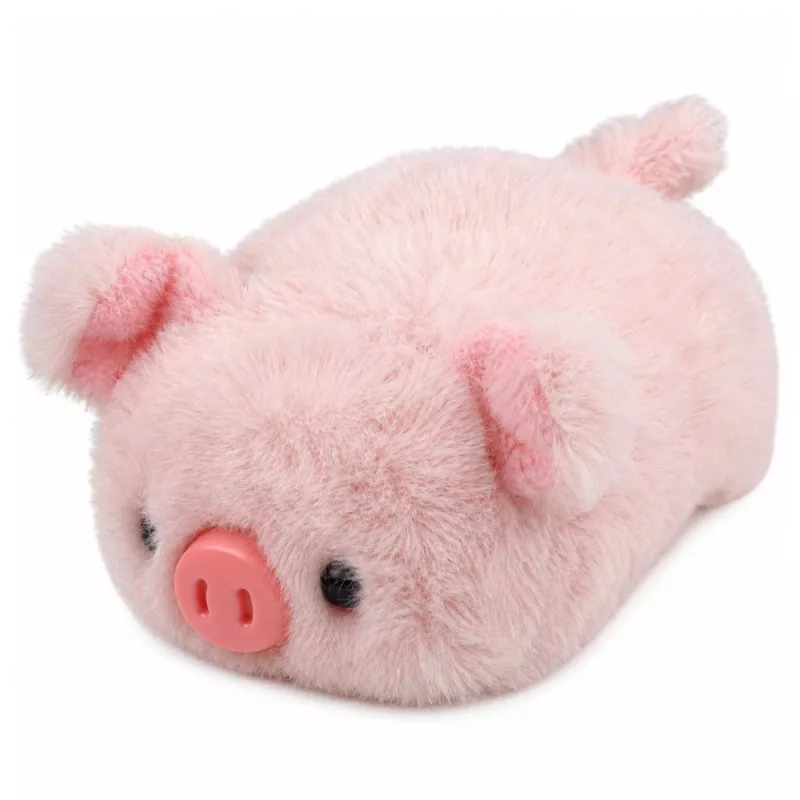 LEAN TOYS Maialino di peluche mascotte peluche morbido rosa 16 cm