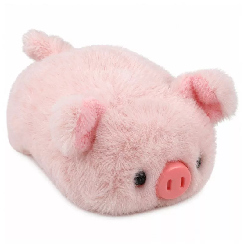 LEAN TOYS Maialino di peluche mascotte peluche morbido rosa 16 cm