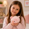 LEAN TOYS Maialino di peluche mascotte peluche morbido rosa 16 cm