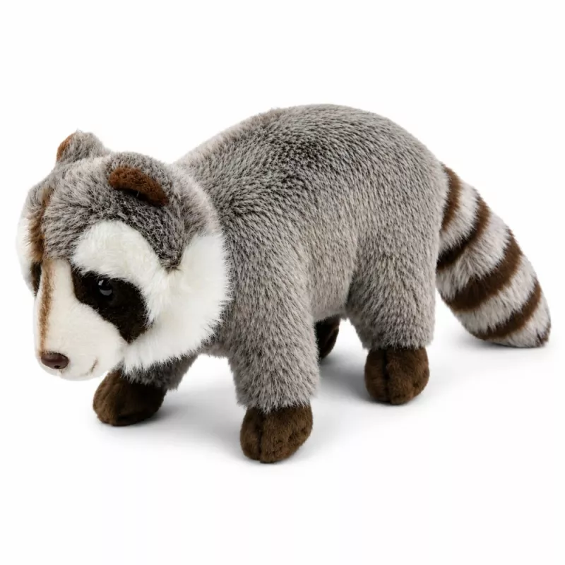 LEAN TOYS Procione di peluche Mascotte – Peluche realistico coccoloso, Grigio 45 cm