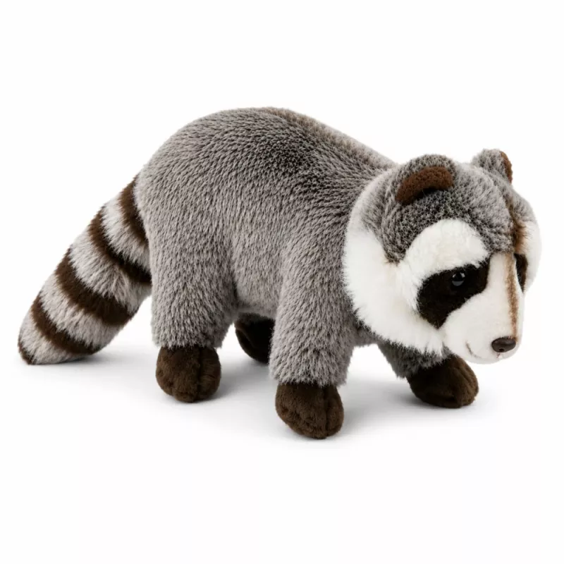 LEAN TOYS Procione di peluche Mascotte – Peluche realistico coccoloso, Grigio 45 cm
