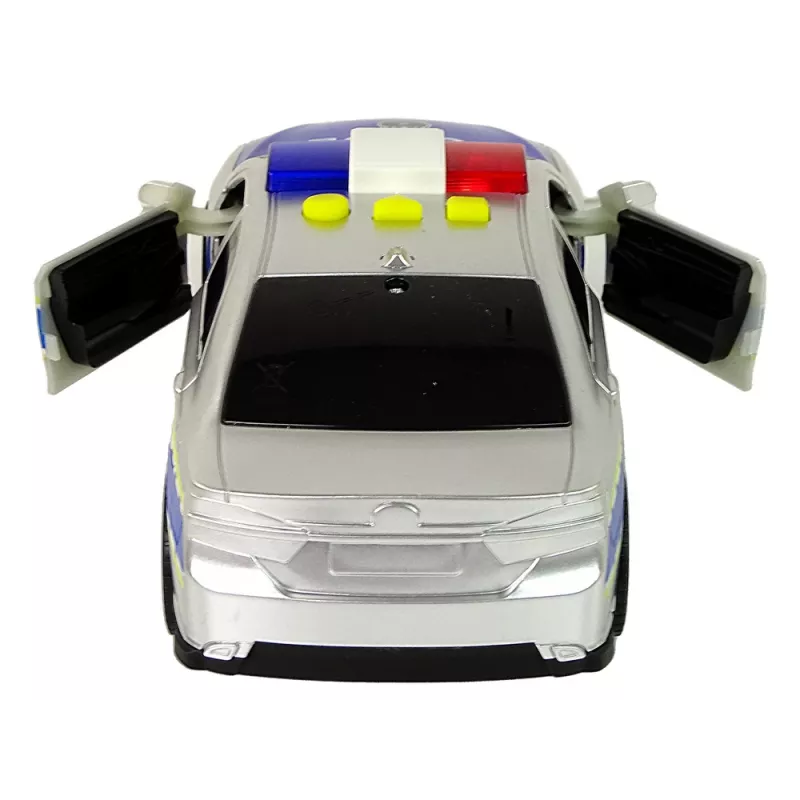 LEAN TOYS auto della polizia 1:14 frizione suoni luci argento