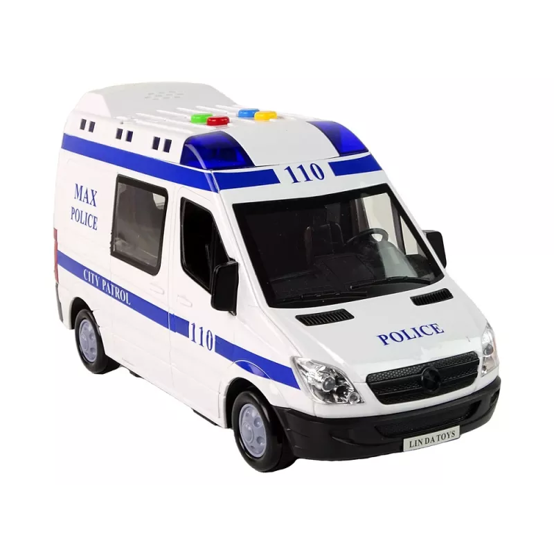 LEAN TOYS Auto della polizia a frizione, suono e luce