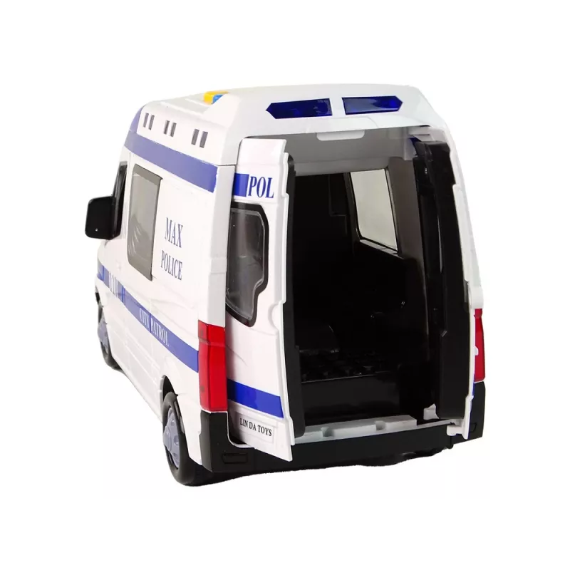 LEAN TOYS Auto della polizia a frizione, suono e luce