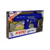 LEAN TOYS set polizia con pistola e distintivo, blu navy, effetti sonori e luminosi, 37 cm