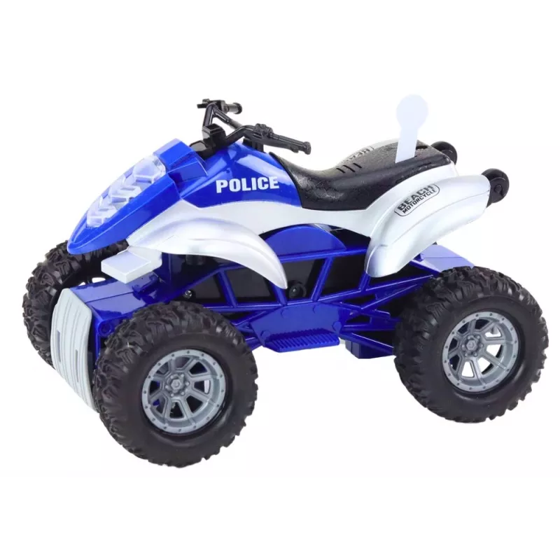 LEAN TOYS Quad della polizia con rimorchio e motoscafo