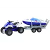 LEAN TOYS Quad della polizia con rimorchio e motoscafo