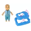 LEAN TOYS Bambola neonata incinta con capelli lunghi e accessori
