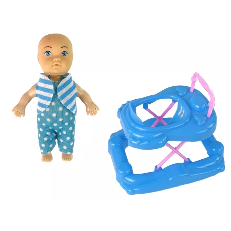 LEAN TOYS Bambola neonata incinta con capelli lunghi e accessori