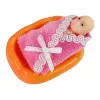 LEAN TOYS Bambola neonata incinta con capelli lunghi e accessori