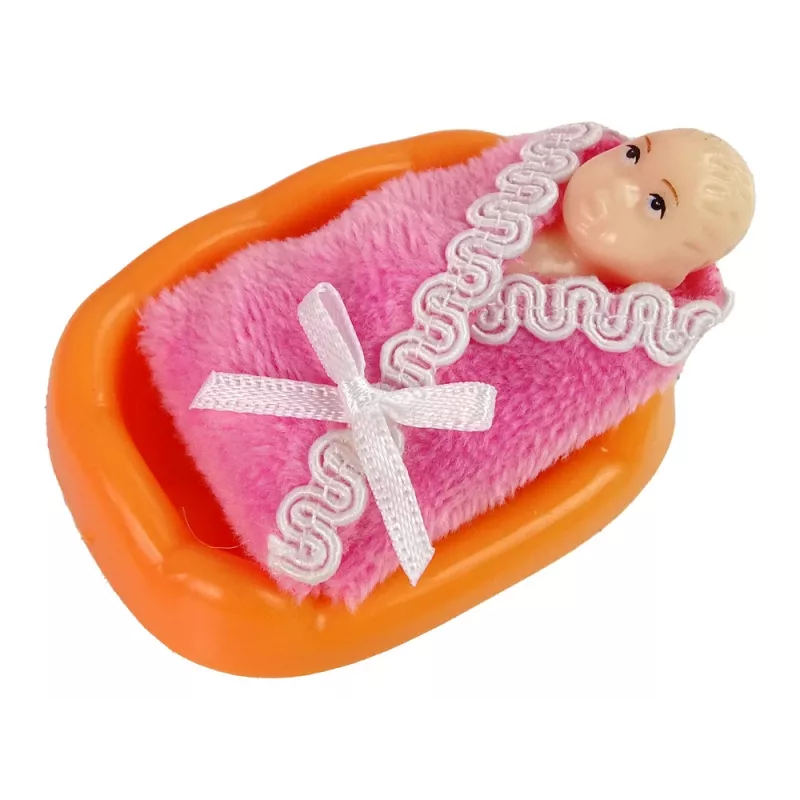 LEAN TOYS Bambola neonata incinta con capelli lunghi e accessori