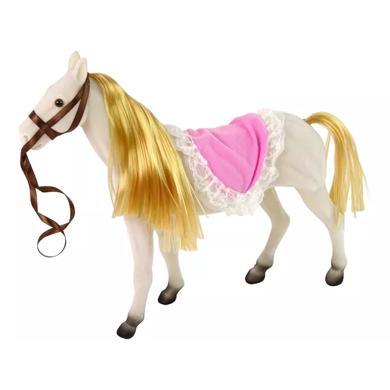 LEAN TOYS bambola principessa con pony bianco e accessori