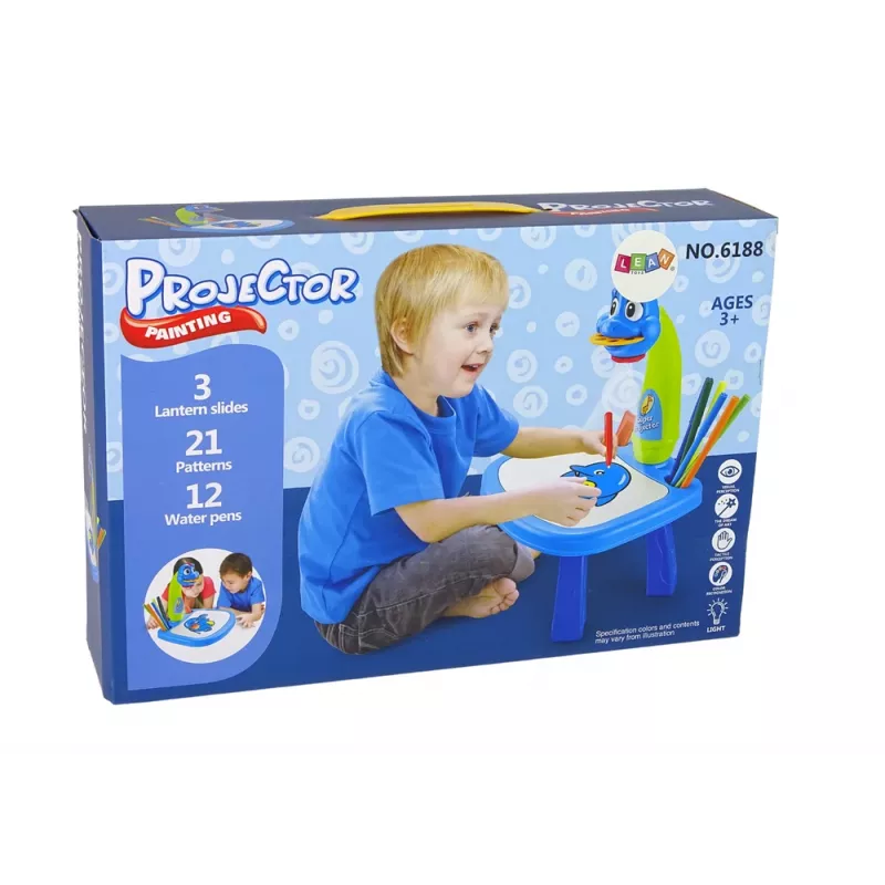 LEAN TOYS Proiettore per imparare a disegnare tavolo proiettore dinosauri