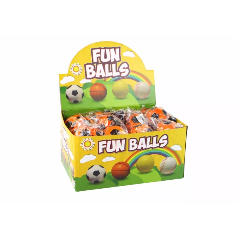 LEAN TOYS pallone in PU con gomma jojo per saltare, 6 cm, arancione