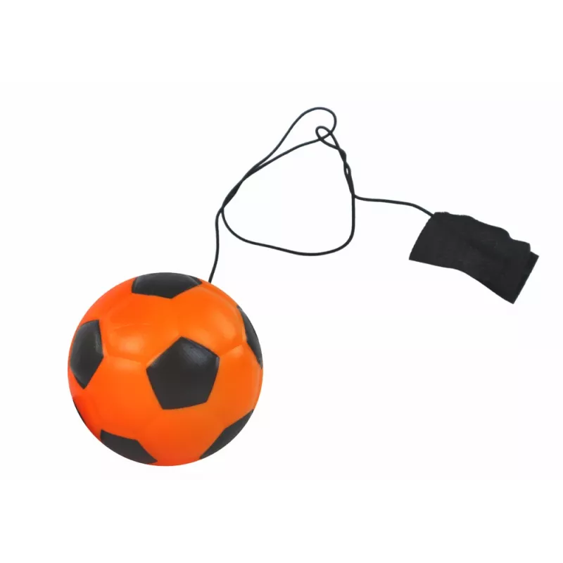 LEAN TOYS pallone in PU con gomma jojo per saltare, 6 cm, arancione