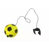 LEAN TOYS Pallone in PU con gomma jojo per saltare, 6 cm, giallo
