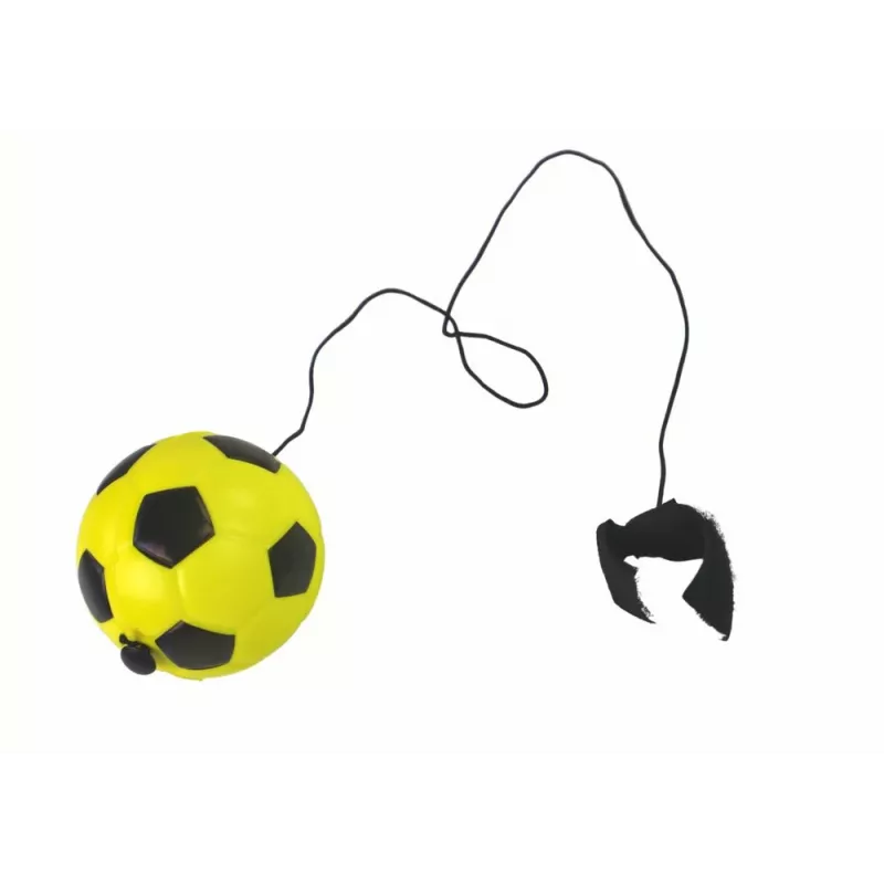LEAN TOYS Pallone in PU con gomma jojo per saltare, 6 cm, giallo