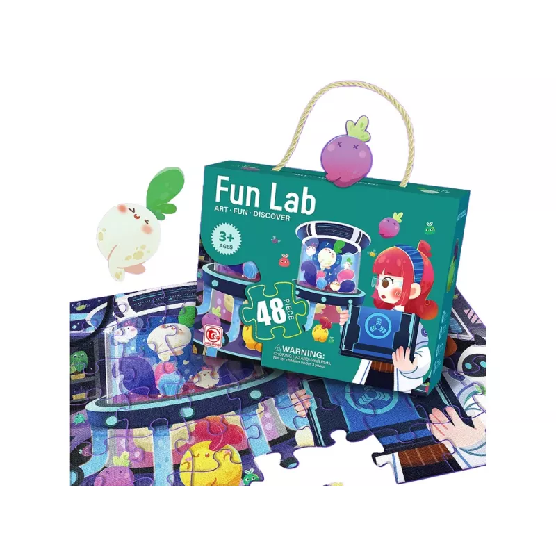 LEAN TOYS puzzle per bambini Laboratory 48 elementi