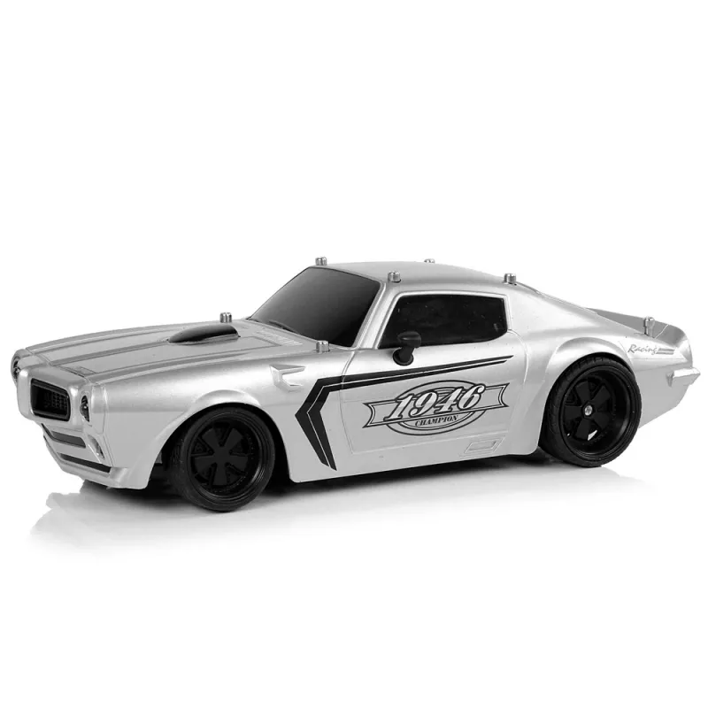 LEAN TOYS Auto sportiva R/C 1:18 argento Champion pilota