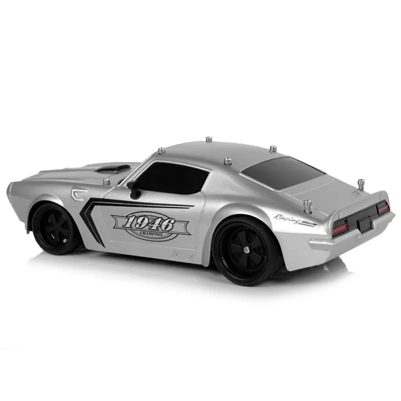 LEAN TOYS Auto sportiva R/C 1:18 argento Champion pilota