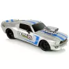 LEAN TOYS Auto sportiva R/C 1:16 argento strisce blu pilota