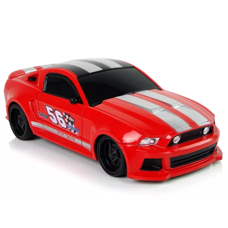 LEAN TOYS Auto sportiva R/C 1:24 Racing rossa finestrini oscurati
