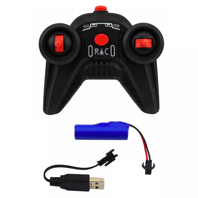 LEAN TOYS Escavatore RC cingolato con braccio mobile e illuminazione 1:14