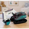 LEAN TOYS Escavatore RC cingolato con braccio mobile e illuminazione 1:14