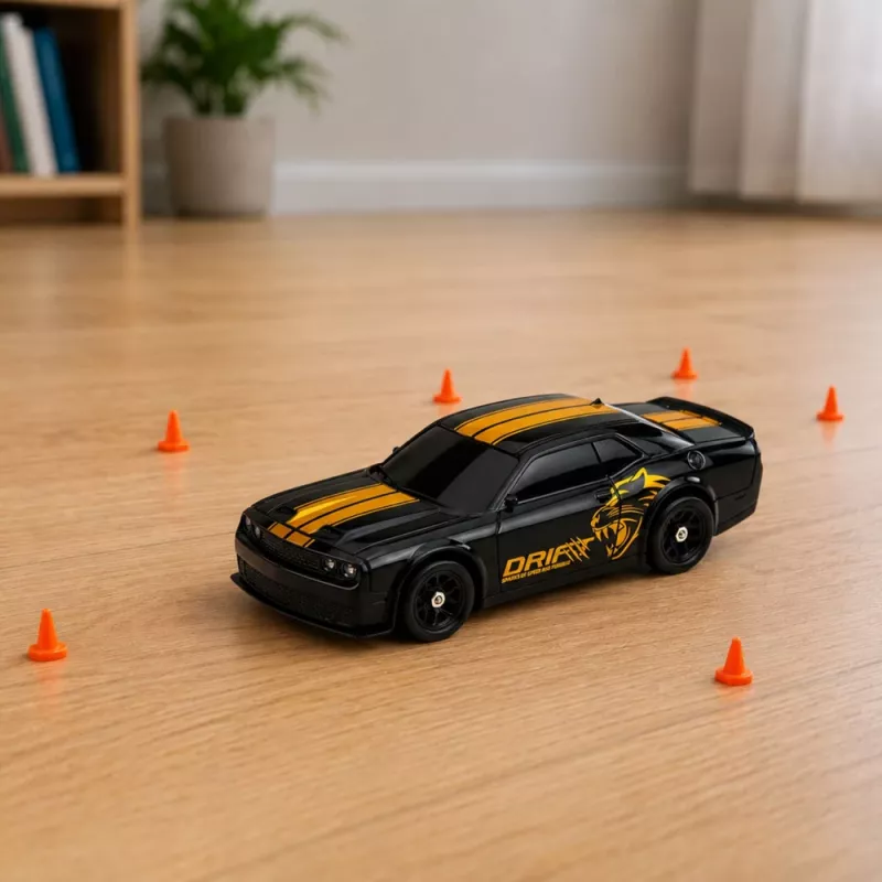 LEAN TOYS RC Drift Sports Car 1:43 4WD carrozzeria intercambiabile nero