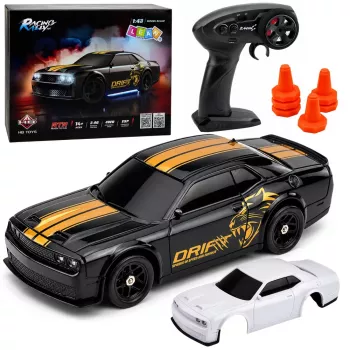 LEAN TOYS RC Drift Sports Car 1:43 4WD carrozzeria intercambiabile nero
