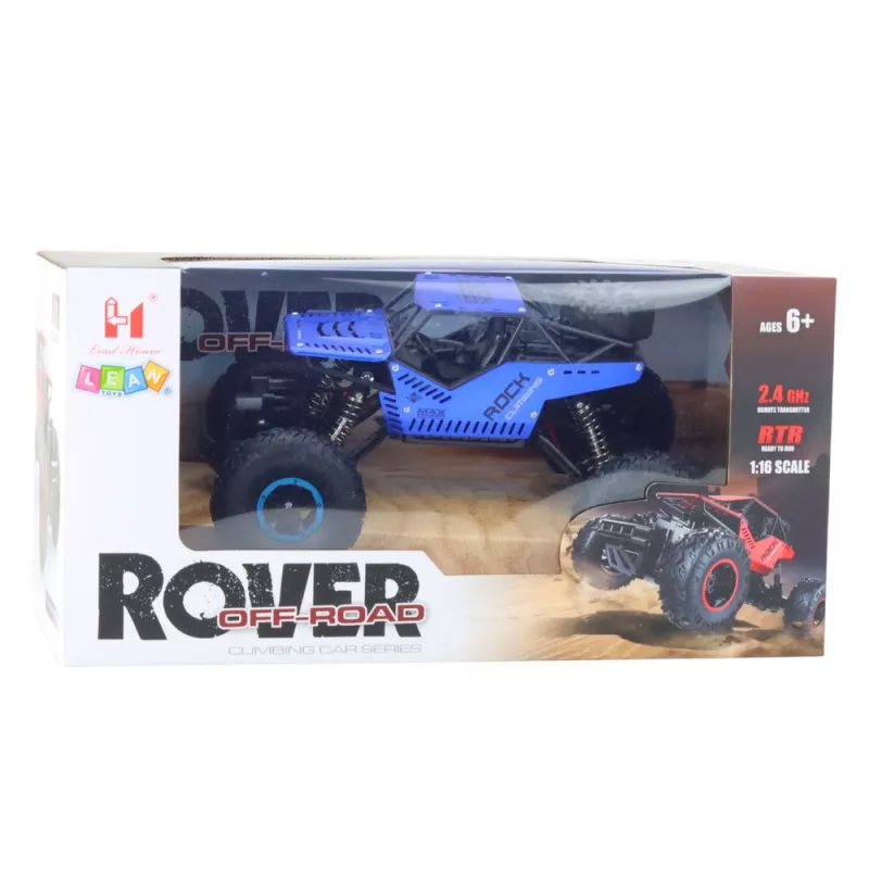 LEAN TOYS Auto RC off-road telecomandata blu 2.4G 1:18