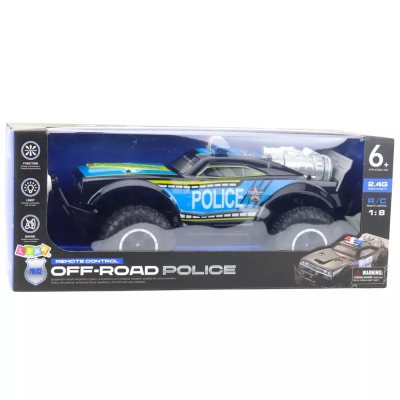 LEAN TOYS Auto della polizia RC off-road 1:8 nero