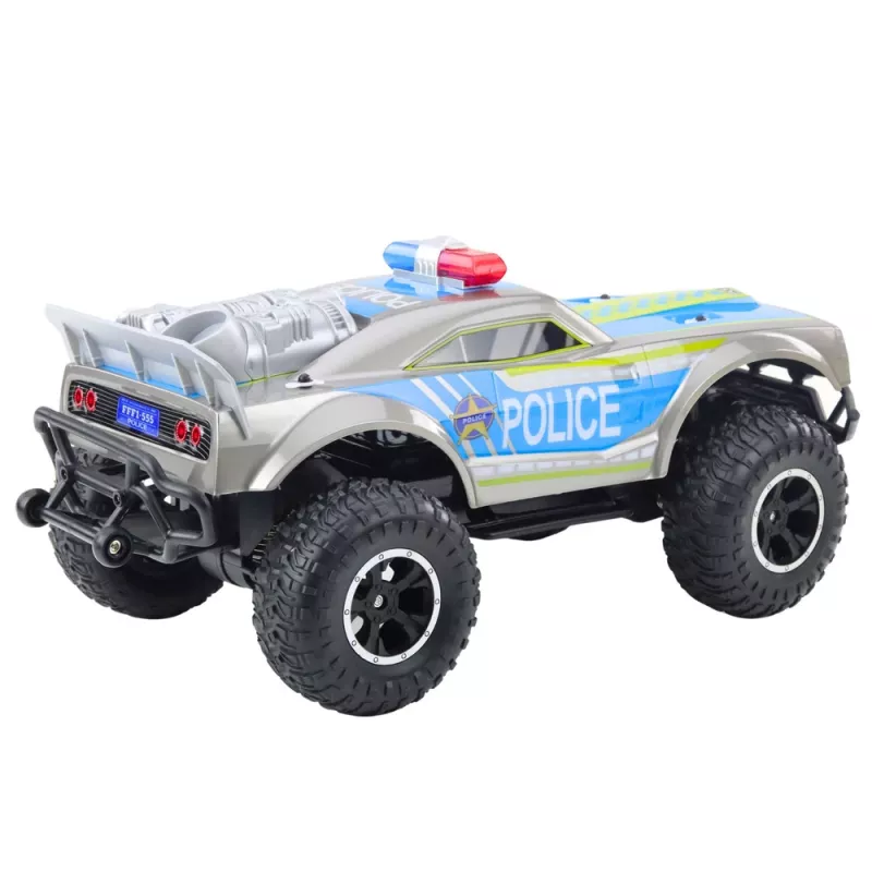 LEAN TOYS RC Off-Road auto della polizia 1:8 argento
