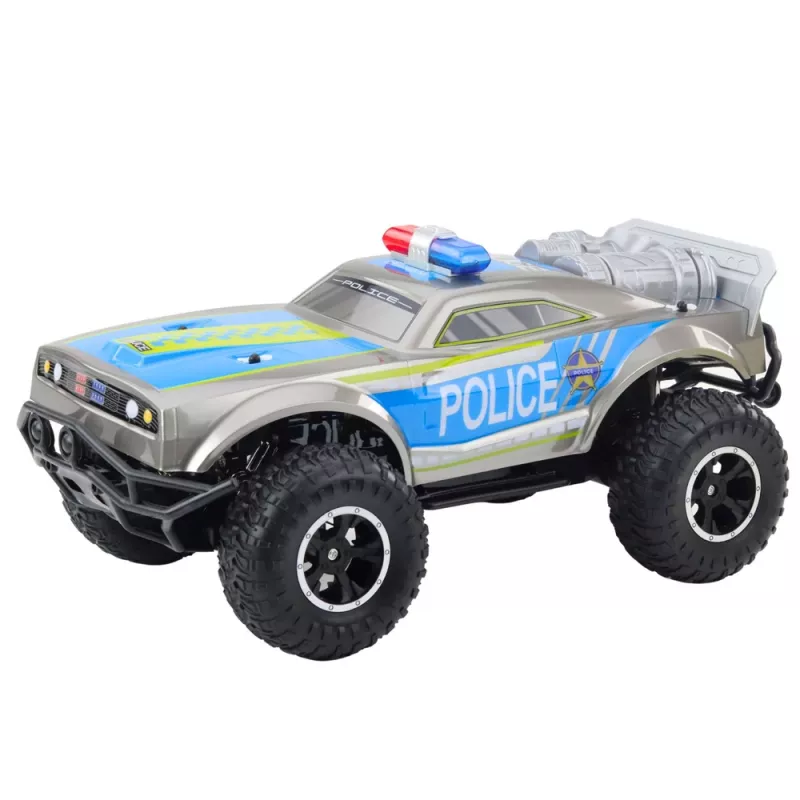 LEAN TOYS RC Off-Road auto della polizia 1:8 argento