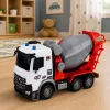 LEAN TOYS Camion betoniera RC con telecomando, betoniera mobile e luci 1:14