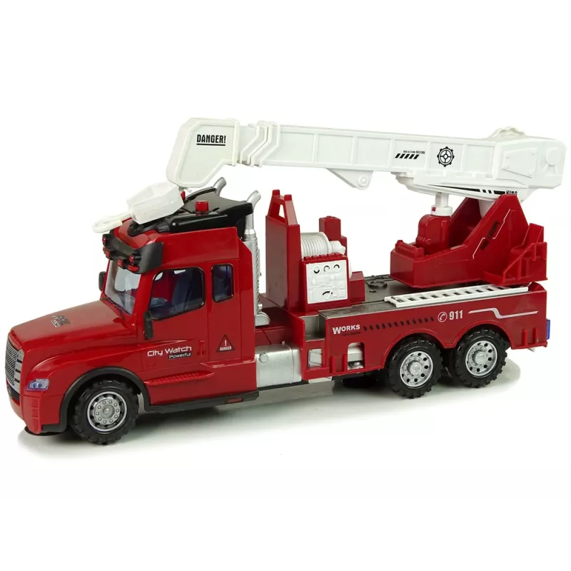LEAN TOYS Auto dei vigili del fuoco radiocomandata 2.4G con luce e suono rosso
