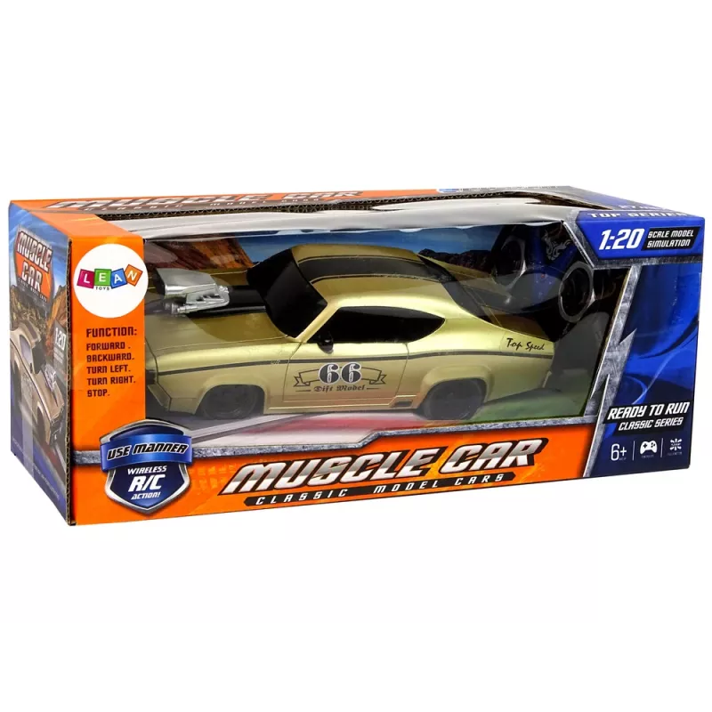 LEAN TOYS Auto sportiva radiocomandata Classic 1:20 oro pilota