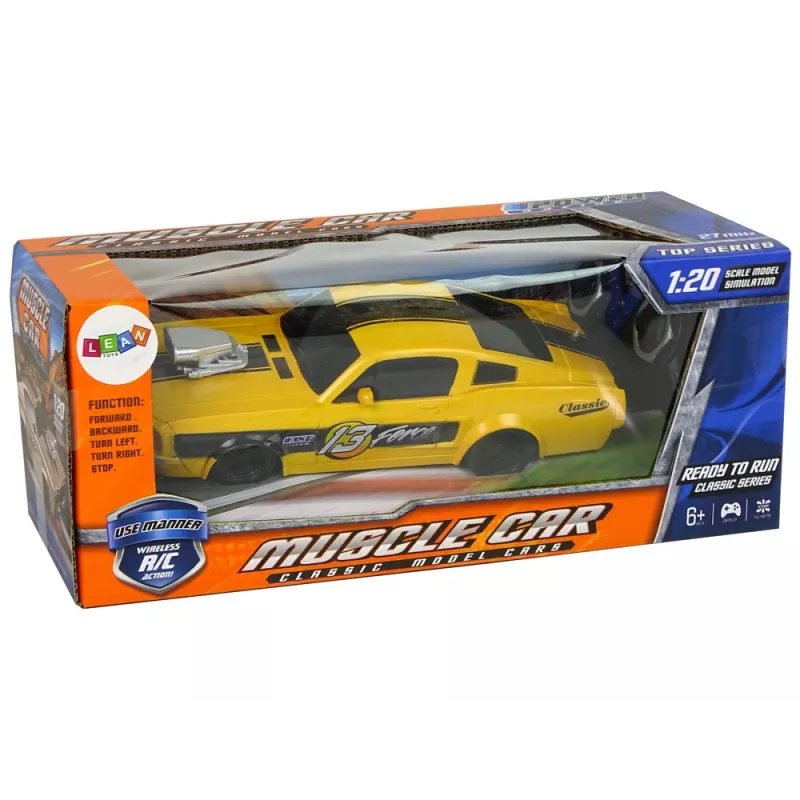 LEAN TOYS Auto sportiva radiocomandata Classic 1:20 gialla pilota