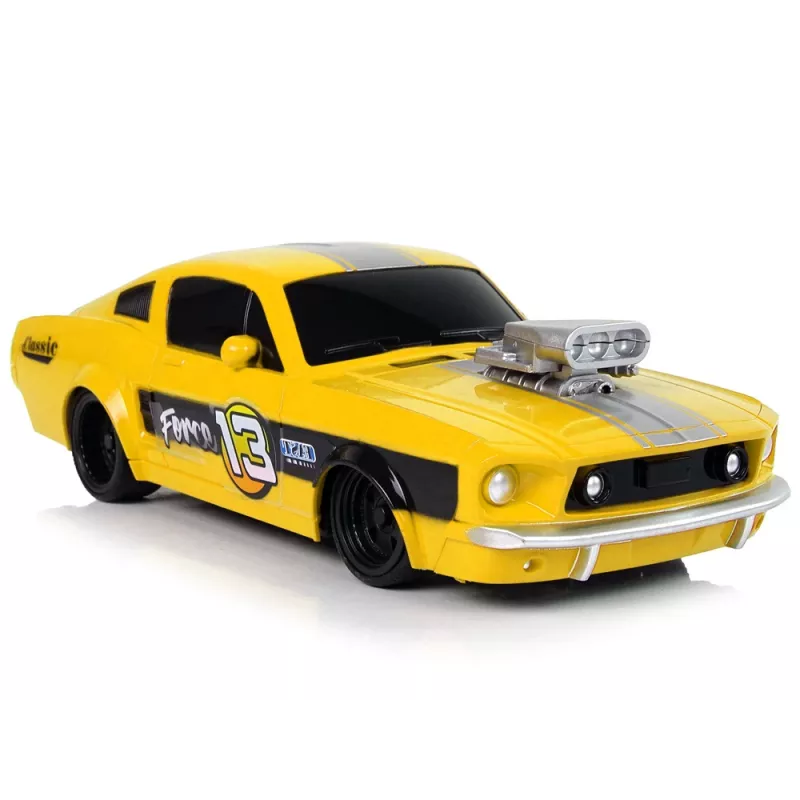 LEAN TOYS Auto sportiva radiocomandata Classic 1:20 gialla pilota
