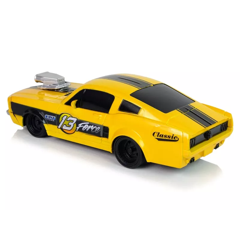 LEAN TOYS Auto sportiva radiocomandata Classic 1:20 gialla pilota