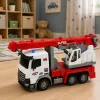LEAN TOYS ambulanza telecomandata RC con gru girevole mobile 1:14