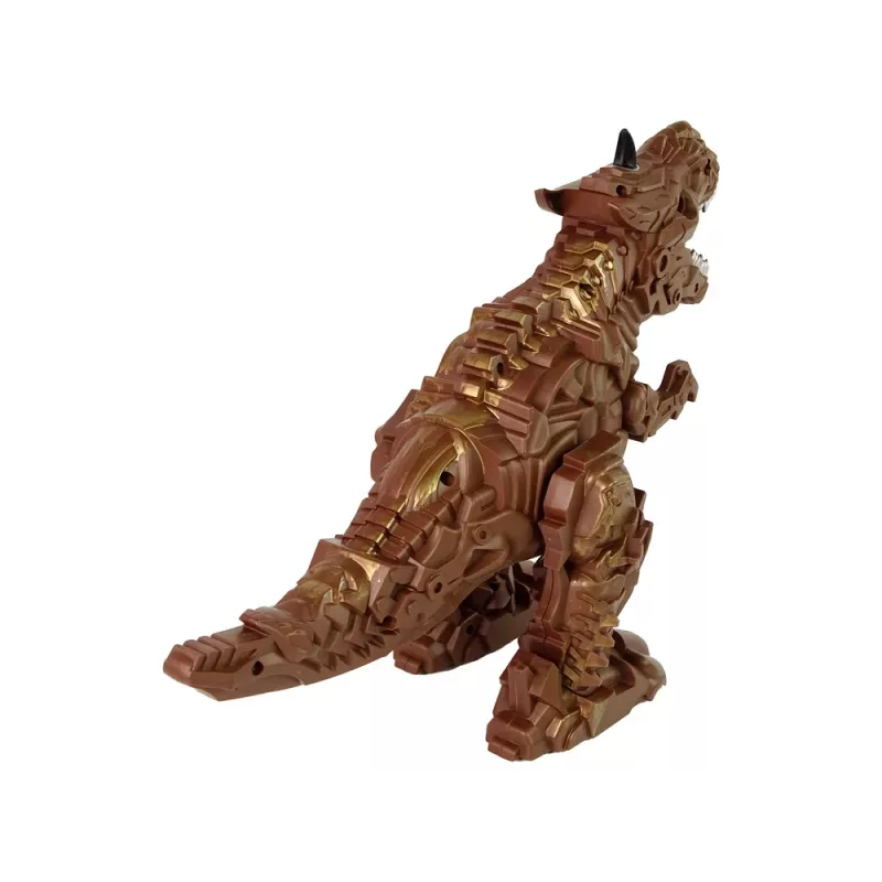 LEAN TOYS Dinosauro radiocomandato con proiettore di vapore marrone
