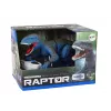 LEAN TOYS Dinosauro radiocomandato Velociraptor con suoni e ruggito, blu